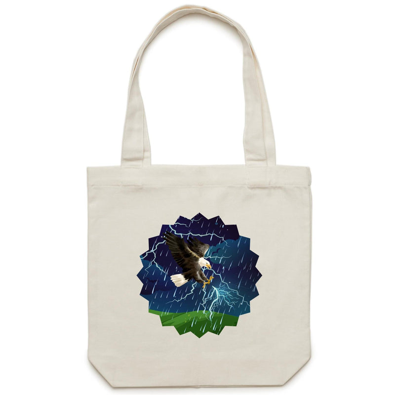 Lightning Eagle AS Colour - Carrie - Canvas Tote Bag Ogo Merch