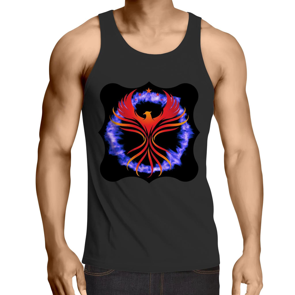 Fire Ring Phoenix AS Colour Lowdown Mens Singlet Top Ogo Merch