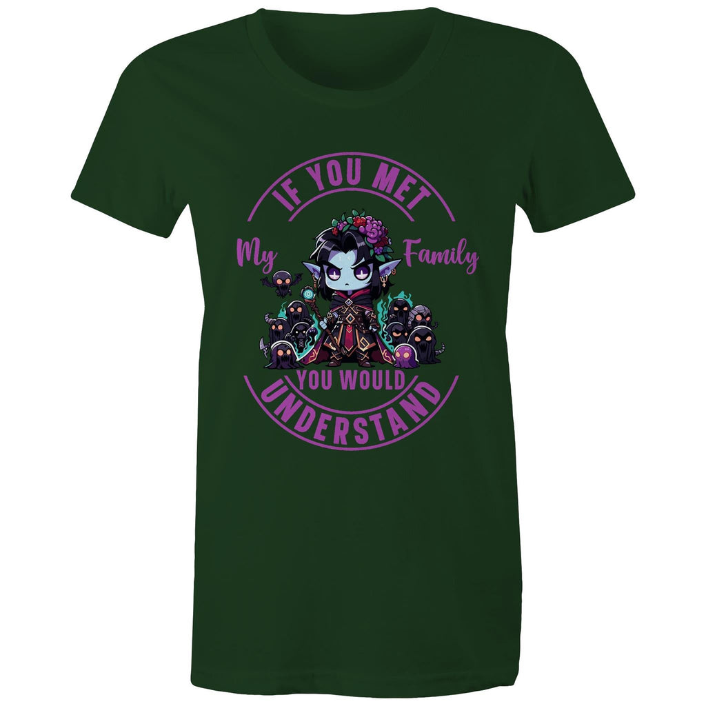 Meet my Family Angry Girl AS Colour - Women's Maple Tee Ogo Merch