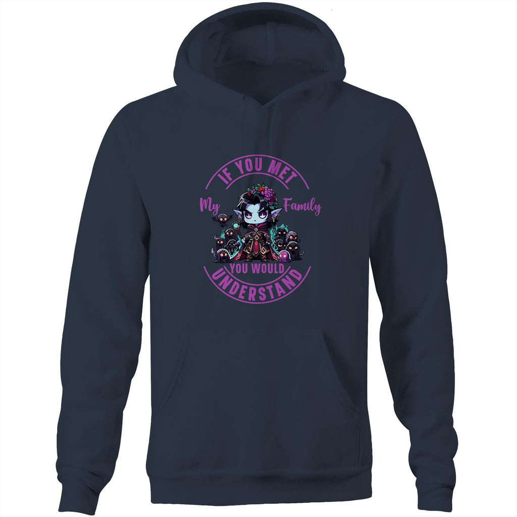 Meet my Family Angry Girl AS Colour Stencil - Pocket Hoodie Sweatshirt Ogo Merch