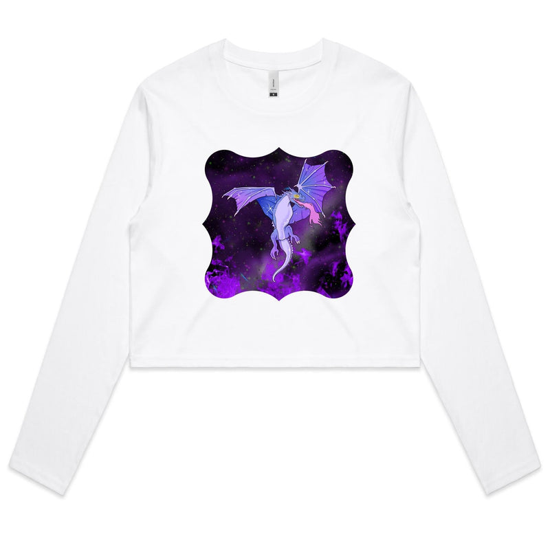 Purple Dragon AS Colour Women's Long Sleeve Crop Tee Ogo Merch