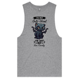 Antisocial Cat Monster AS Colour Barnard - Mens Tank Top Tee Ogo Merch