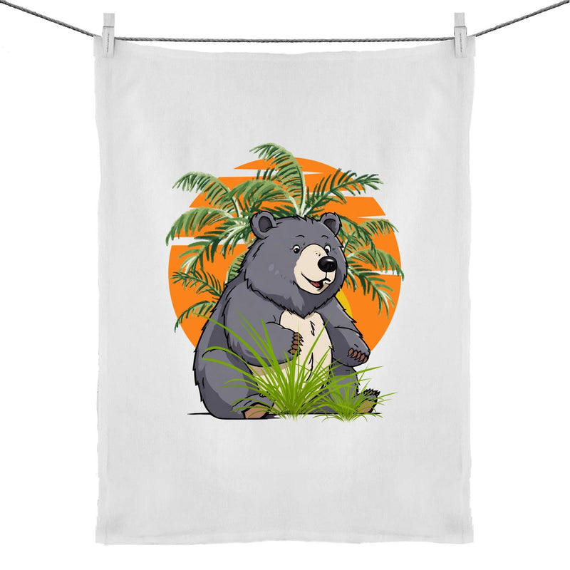 Bear 50% Linen 50% Cotton Tea Towel Ogo Merch