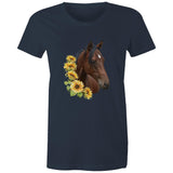 Sunflower Horse AS Colour - Women's Maple Tee Ogo Merch