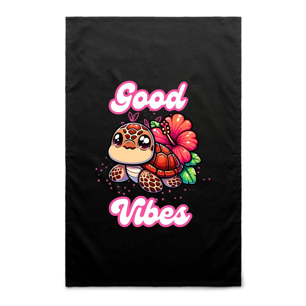 Good Vibes Turtle AS Colour Tea Towel Ogo Merch