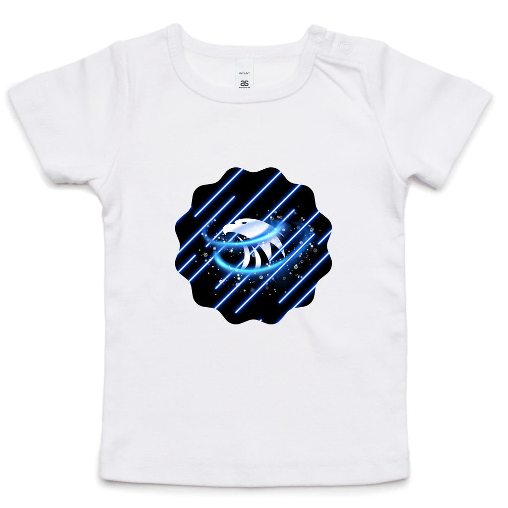 Blue Swirl Eagle AS Colour - Infant Wee Tee Ogo Merch
