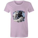 Three Wolves AS Colour - Women's Maple Tee Ogo Merch