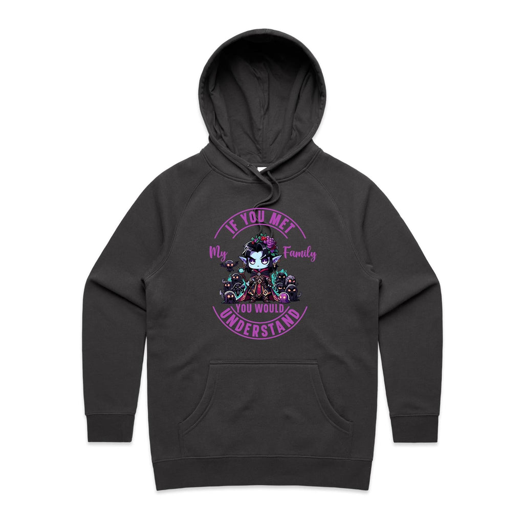 Meet my Family Angry Girl AS Colour - Women's Supply Hood Ogo Merch