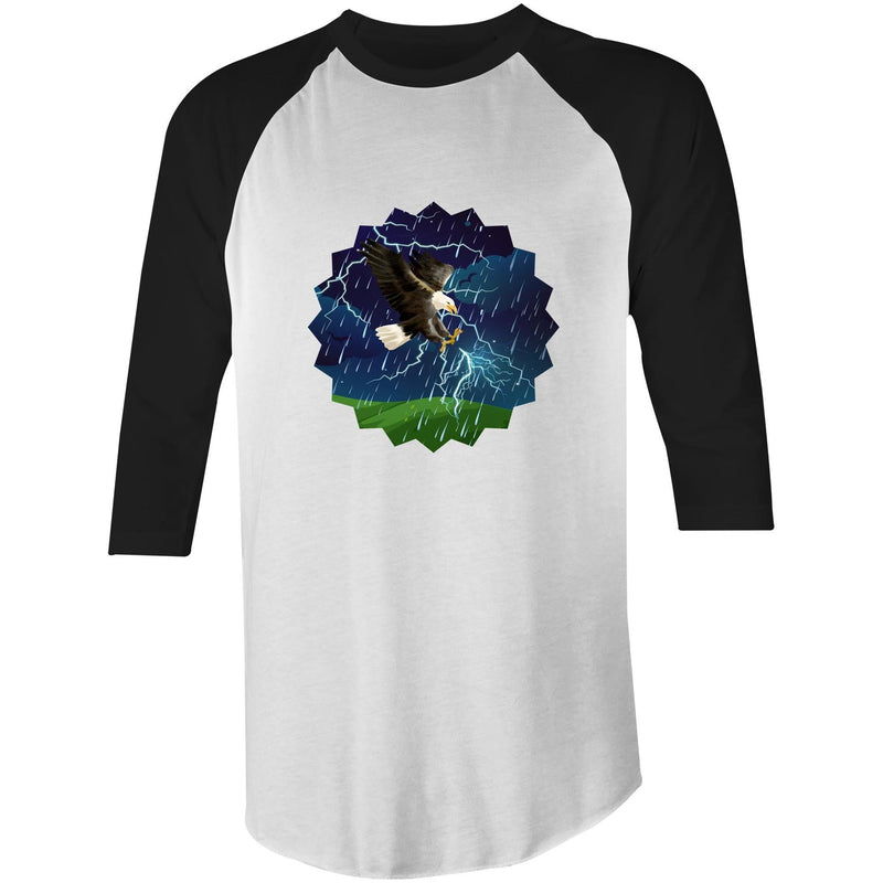 Lightning Eagle AS Colour Raglan - 3/4 Sleeve T-Shirt Ogo Merch