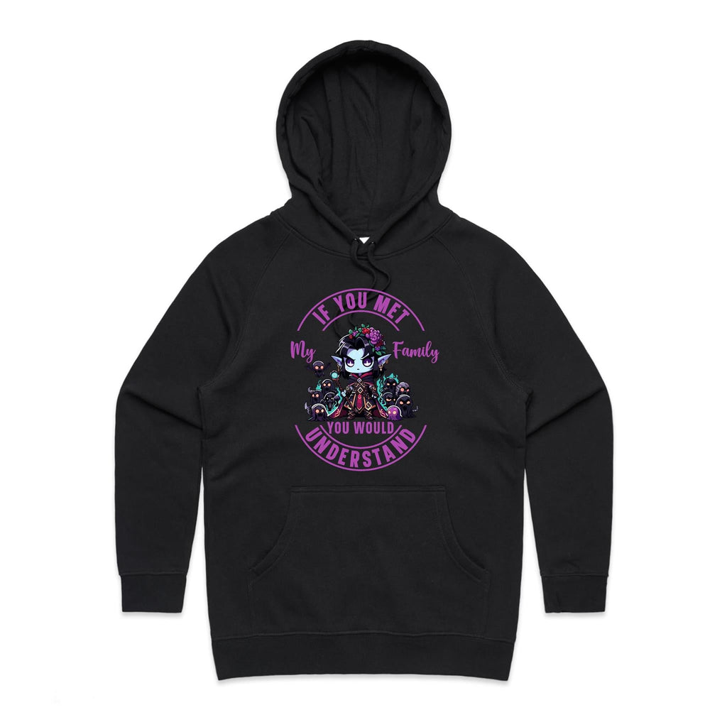 Meet my Family Angry Girl AS Colour - Women's Supply Hood Ogo Merch