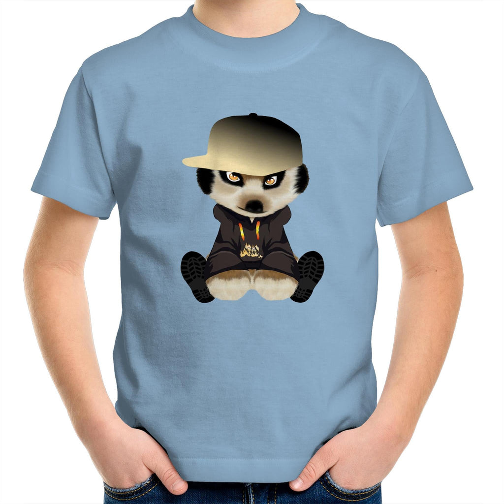 Meerkat in Cap AS Colour Kids Youth T-Shirt Ogo Merch