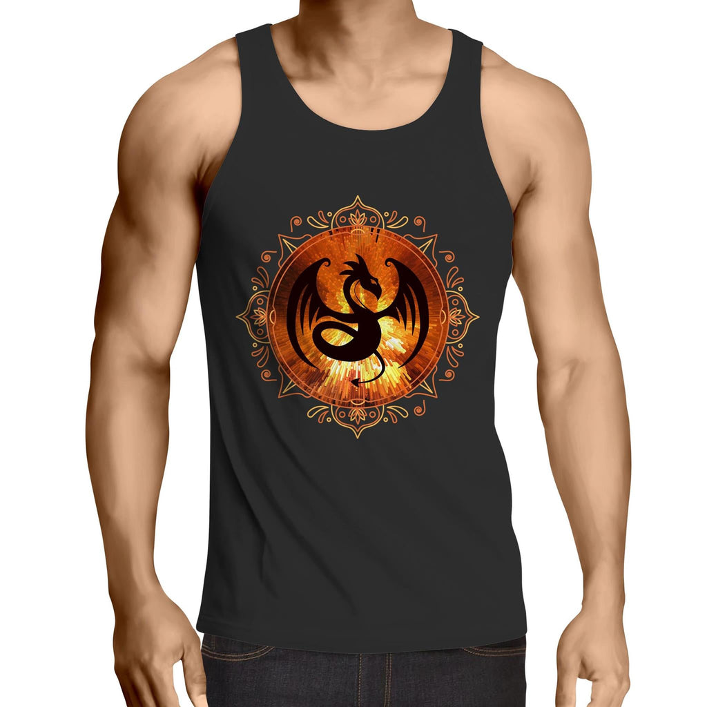 Volcanic Dragon AS Colour Lowdown Mens Singlet Top Ogo Merch