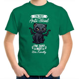 Antisocial Cat Monster AS Colour Kids Youth T-Shirt Ogo Merch