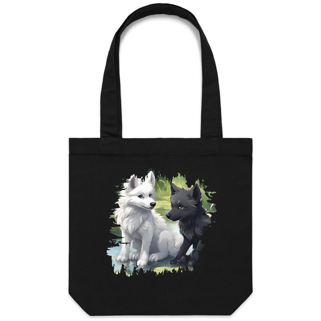 Two Wolves AS Colour - Carrie - Canvas Tote Bag Ogo Merch