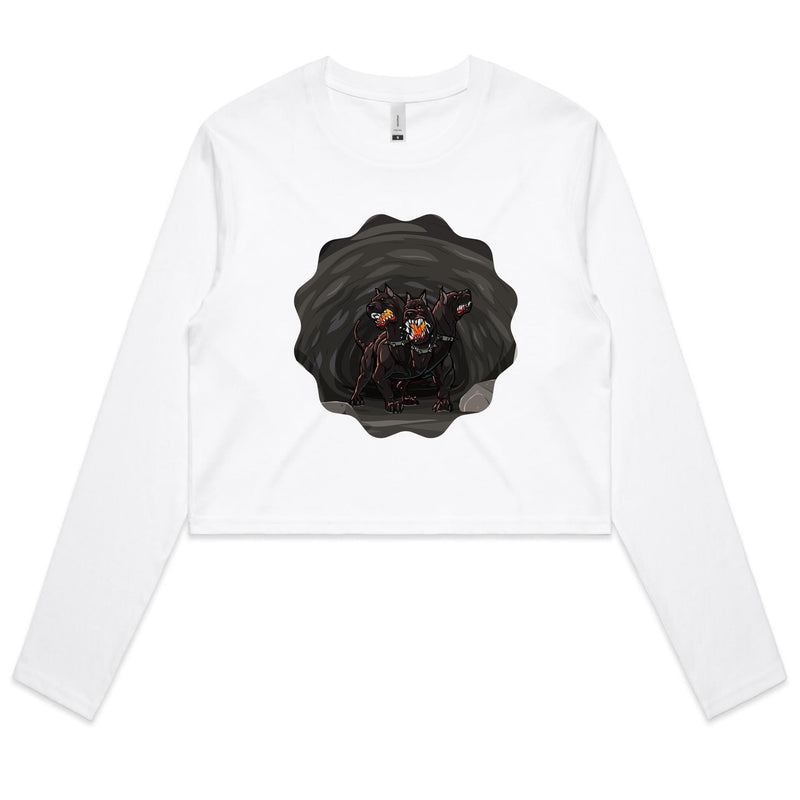 Cave Cerberus AS Colour Women's Long Sleeve Crop Tee Ogo Merch