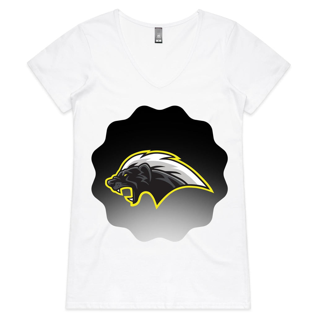 Honey Badger AS Colour Bevel Womens VNeck TShirt Ogo Merch