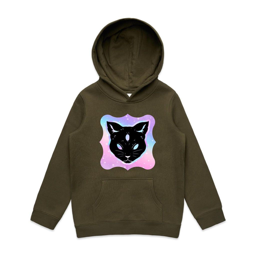 Psychic Cat AS Colour Youth Supply Hood Ogo Merch