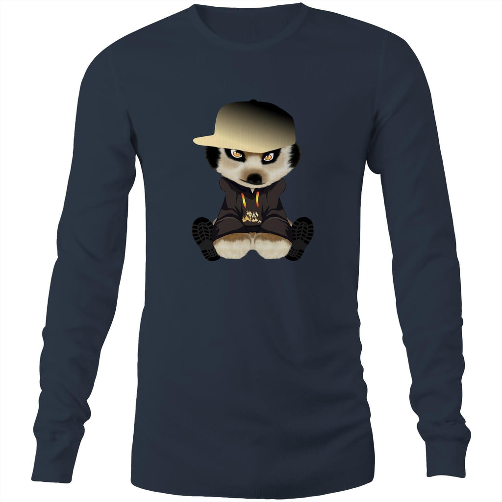 Meerkat in Cap AS Colour Base - Mens Long Sleeve T-Shirt Ogo Merch