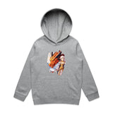 Lady and Pet Dragon AS Colour - Youth Supply Hood Ogo Merch