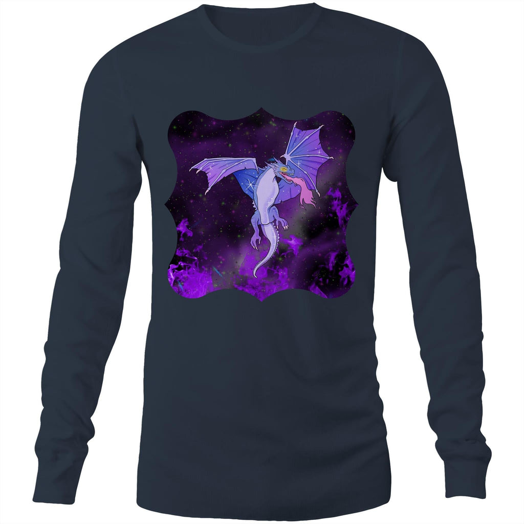 Purple Dragon AS Colour Base Mens Long Sleeve TShirt Ogo Merch