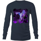 Purple Dragon AS Colour Base Mens Long Sleeve TShirt Ogo Merch