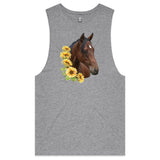 Sunflower Horse AS Colour Barnard - Mens Tank Top Tee Ogo Merch