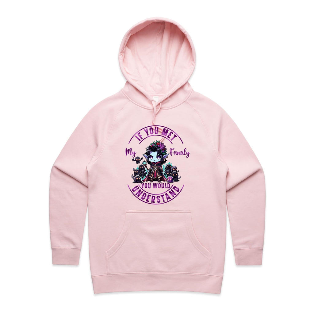 Meet my Family Angry Girl AS Colour - Women's Supply Hood Ogo Merch