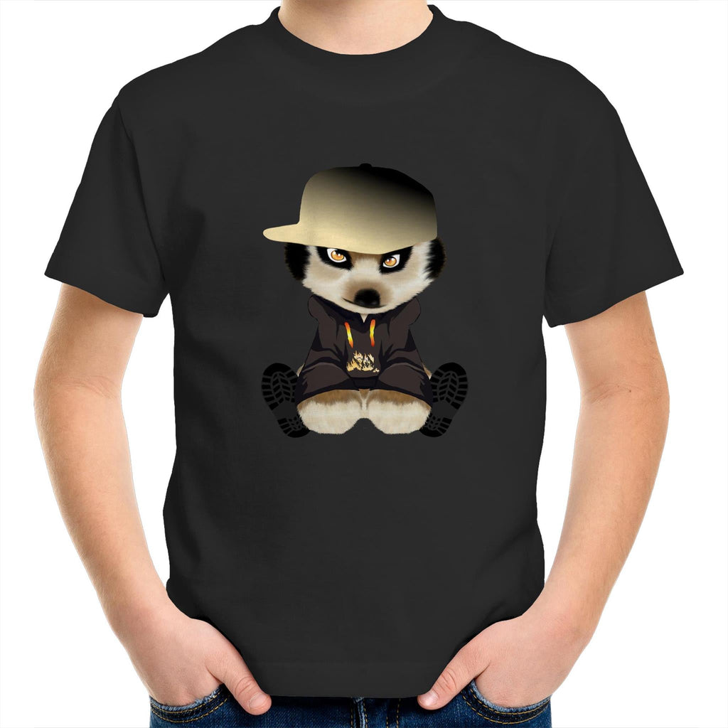 Meerkat in Cap AS Colour Kids Youth T-Shirt Ogo Merch