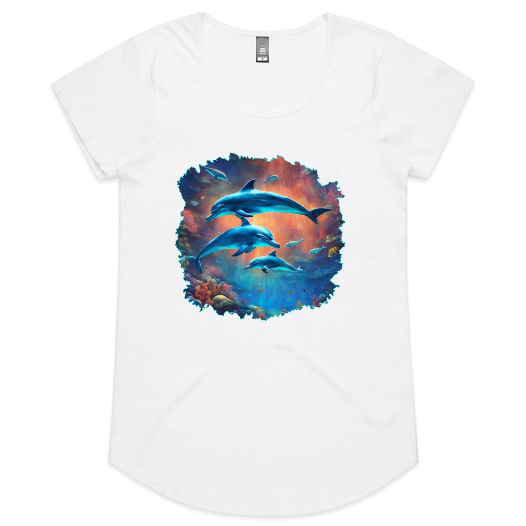 Dolphins AS Colour Mali - Womens Scoop Neck T-Shirt Ogo Merch