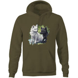 Two Wolves AS Colour Stencil Pocket Hoodie Sweatshirt Ogo Merch