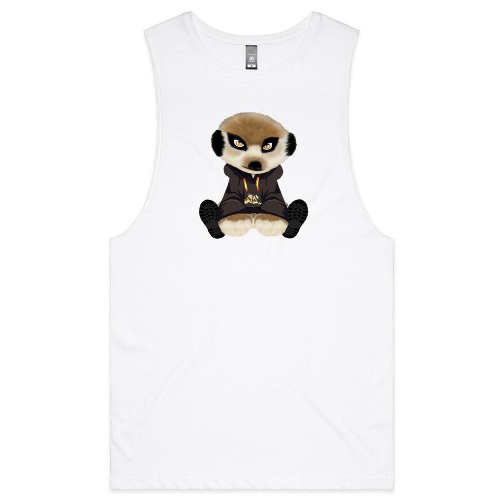 Meerkat in Hoodie AS Colour Barnard - Mens Tank Top Tee Ogo Merch