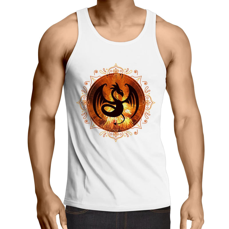 Volcanic Dragon AS Colour Lowdown Mens Singlet Top Ogo Merch