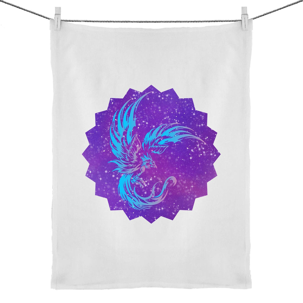 Blue Phoenix 50% Linen 50% Cotton Tea Towel Ogo Merch