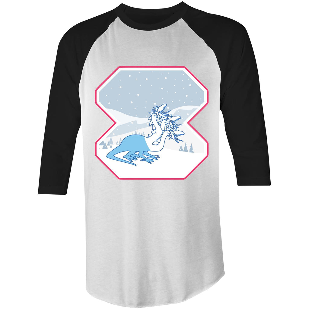 Snow Hydra AS Colour Raglan 3/4 Sleeve TShirt Ogo Merch