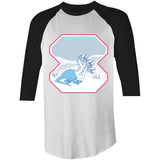 Snow Hydra AS Colour Raglan 3/4 Sleeve TShirt Ogo Merch