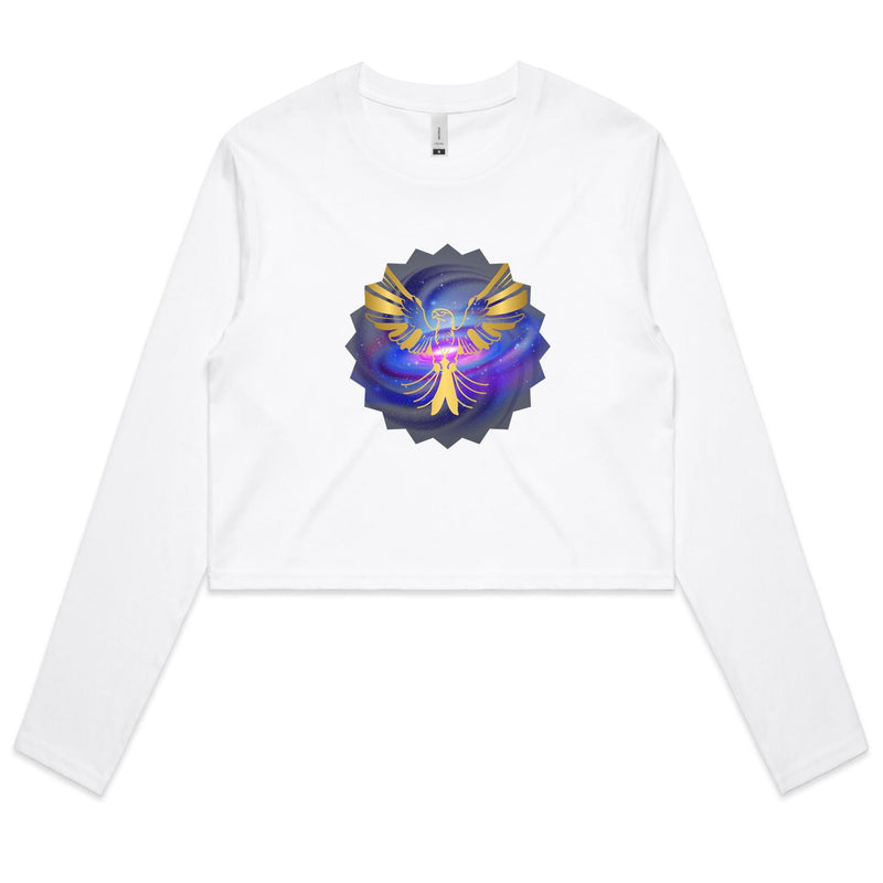 Gold Eagle AS Colour - Women's Long Sleeve Crop Tee Ogo Merch