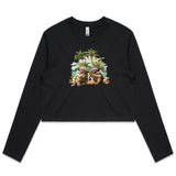 Beach Chipmunks AS Colour - Women's Long Sleeve Crop Tee Ogo Merch