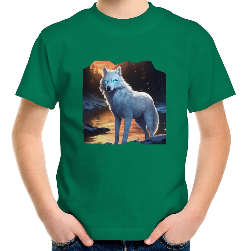 White Wolf AS Colour Kids Youth T-Shirt Ogo Merch