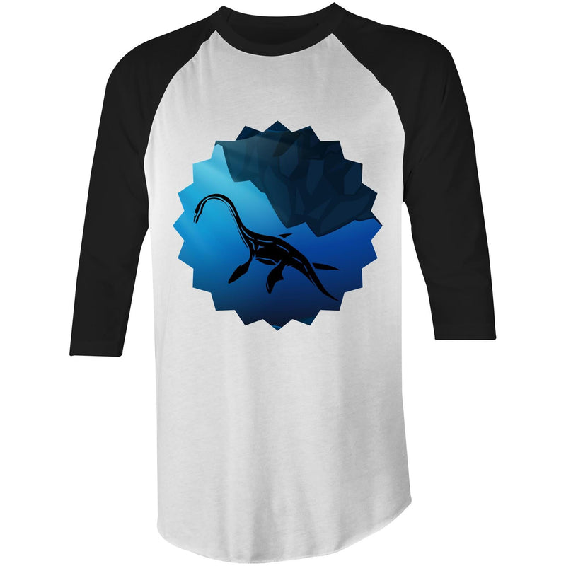 Plesiosaur AS Colour Raglan 3/4 Sleeve TShirt Ogo Merch
