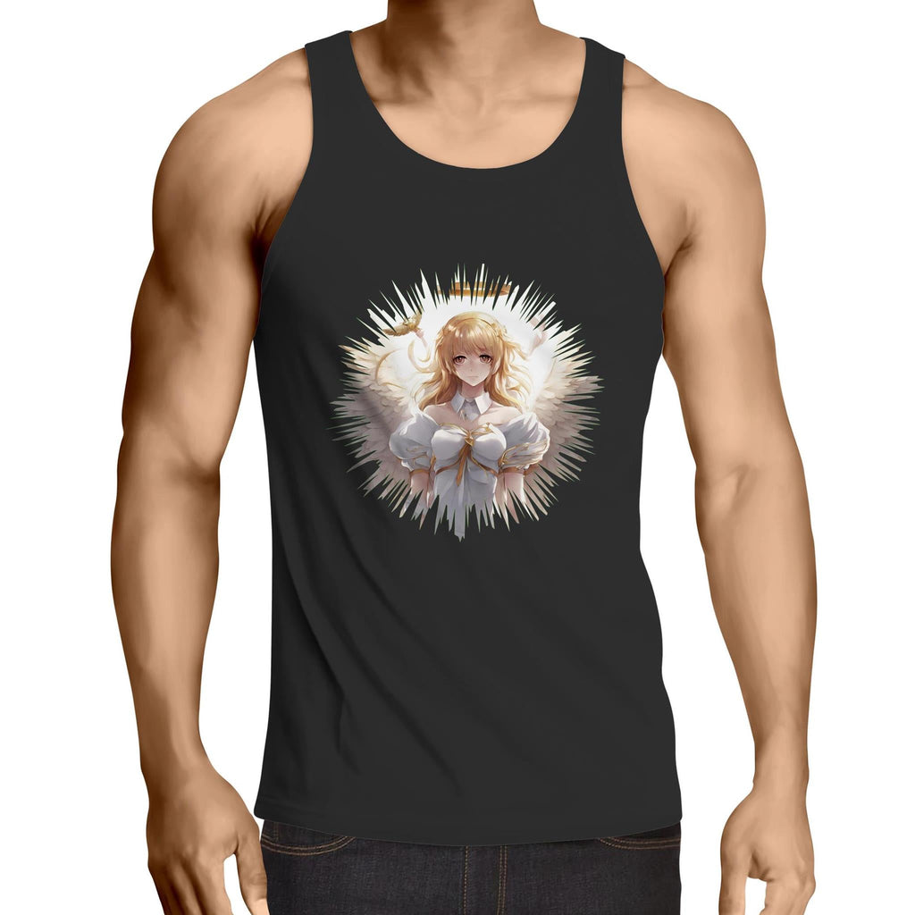 Angel Girl AS Colour Lowdown - Mens Singlet Top Ogo Merch