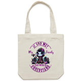 Meet my Family Angry Girl AS Colour - Carrie - Canvas Tote Bag