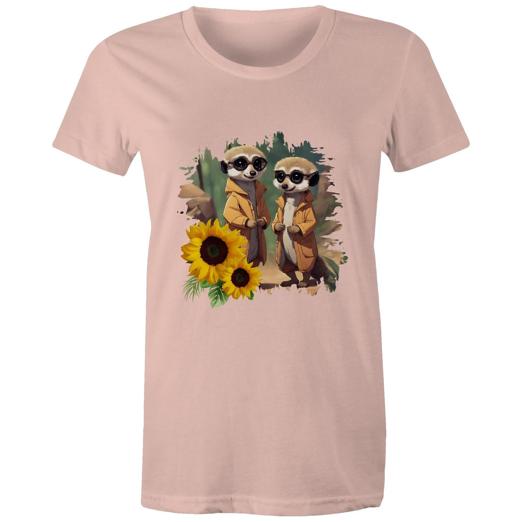 Sunflower Meerkats AS Colour - Women's Maple Tee Ogo Merch