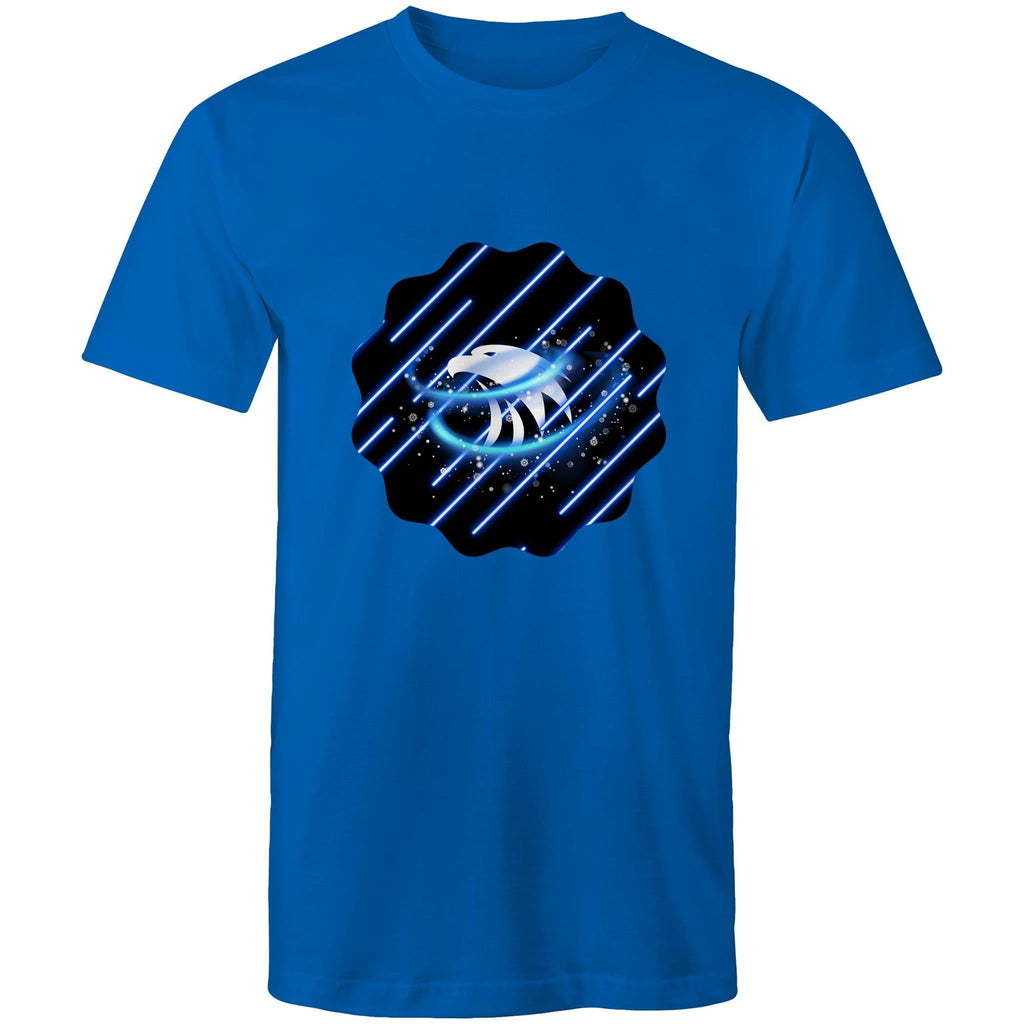 Blue Swirl Eagle AS Colour Staple - Mens T-Shirt Ogo Merch