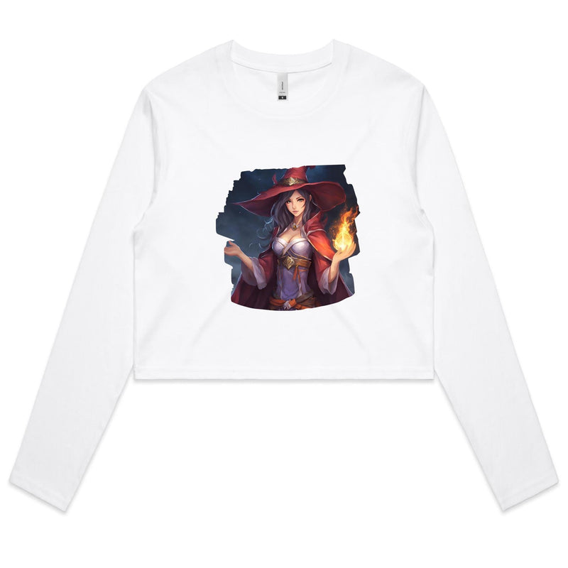 Witch AS Colour - Women's Long Sleeve Crop Tee Ogo Merch