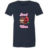 Good Vibes Turtle AS Colour - Women's Maple Tee Ogo Merch