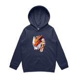 Lady and Pet Dragon AS Colour - Youth Supply Hood Ogo Merch