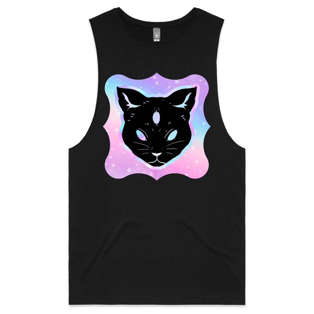 Psychic Cat AS Colour Barnard Mens Tank Top Tee Ogo Merch
