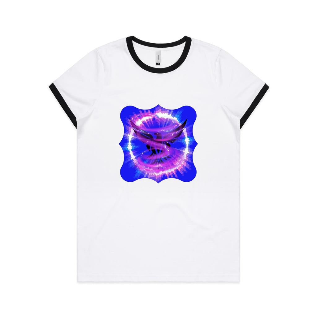 Eagle in Swirl AS Colour Women's Ringer Tee Ogo Merch