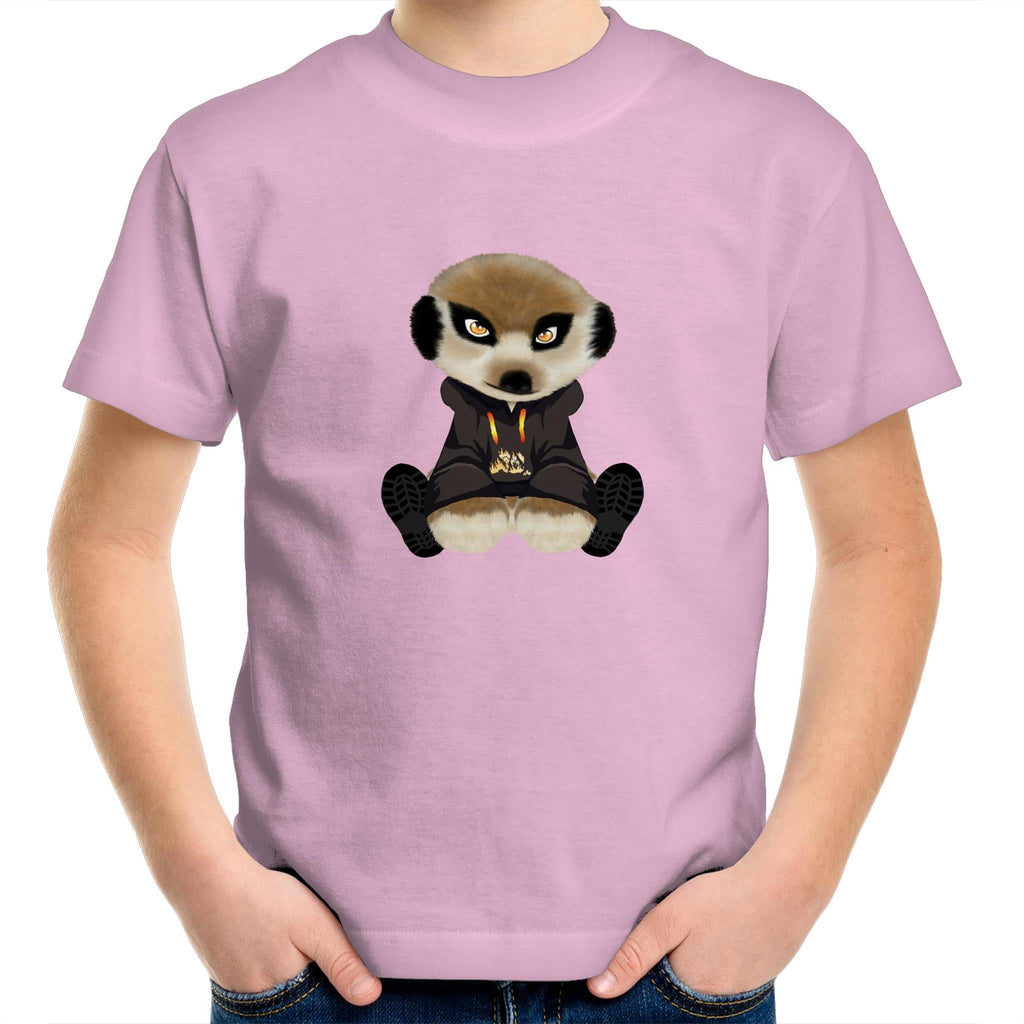 Meerkat in Hoodie AS Colour Kids Youth T-Shirt Ogo Merch