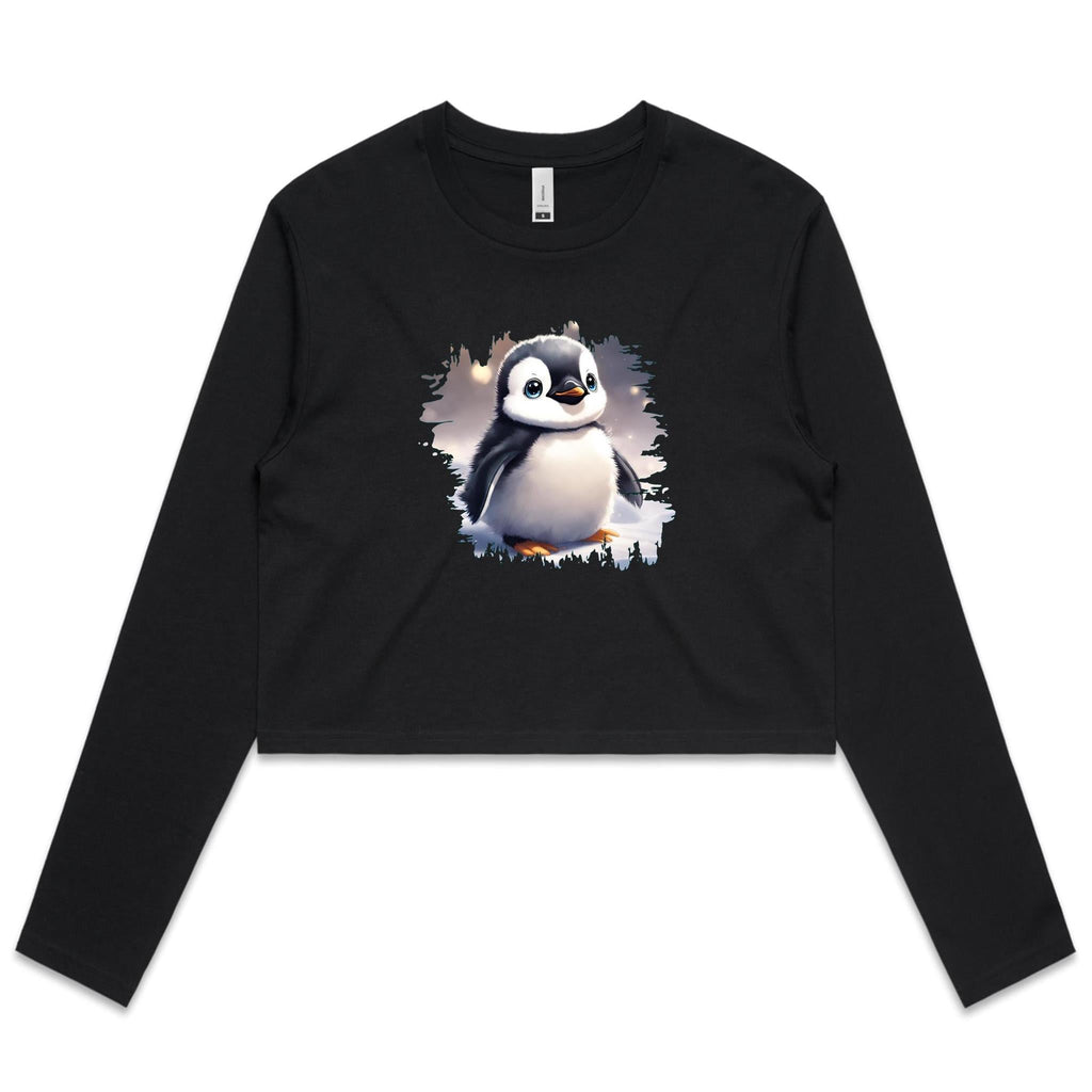 Penguin AS Colour Women's Long Sleeve Crop Tee Ogo Merch
